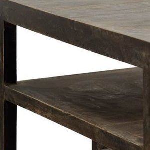 Homeroots 22" Brown Solid Wood Square End Table   380654