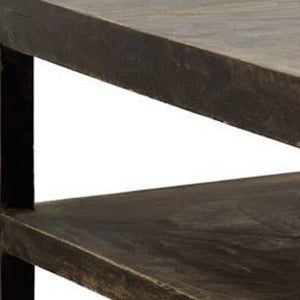 Homeroots 22" Brown Solid Wood Square End Table   380654