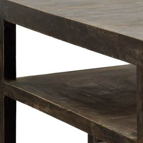 Homeroots 22" Brown Solid Wood Square End Table   380654