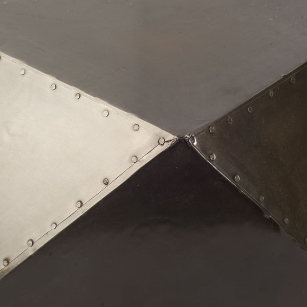 Homeroots 19" Black Iron Square End Table   380655