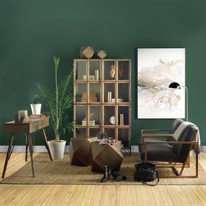 Homeroots 19" Black Iron Square End Table   380655