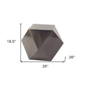 Homeroots 19" Black Iron Square End Table   380655