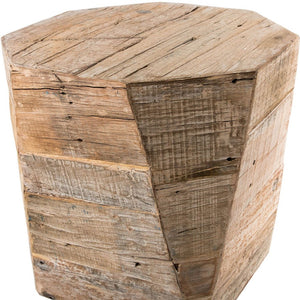 Homeroots 20" Brown Solid Wood End Table   380656