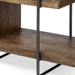 Homeroots 22" Brown Solid Wood Square End Table   380658