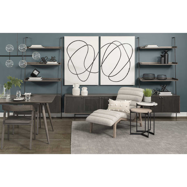 Homeroots 24" Brown And White Glass Round End Table   380666