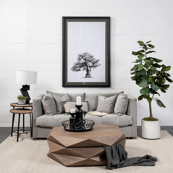 Homeroots 24" Brown Solid Wood Round End Table   380667