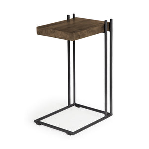 Homeroots 27" Brown Solid Wood Square End Table   380670