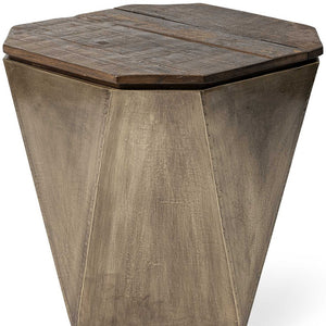 Homeroots 21" Brown Solid Wood End Table   380674