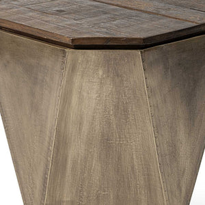 Homeroots 21" Brown Solid Wood End Table   380674