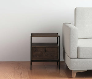 HomeRoots 24" Brown Solid Wood Square End Table – Timeless Design, Sturdy Build, and Versatile Storage Solution! 380675