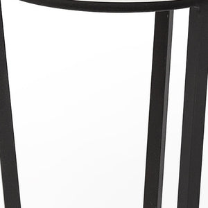 Homeroots 21" Black And White Marble Round End Table   380683