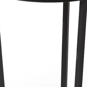 Homeroots 25" Black And White Marble End Table   380684