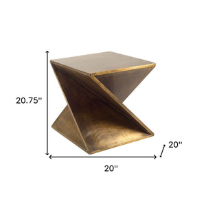 Homeroots 21" Brass End Table   380687