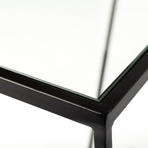 Homeroots 10" Clear Glass Frame Console Table   380697