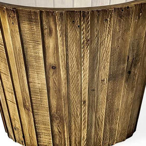 Homeroots Set Of Two 19" Brown And Clear Glass Round End Table   380707