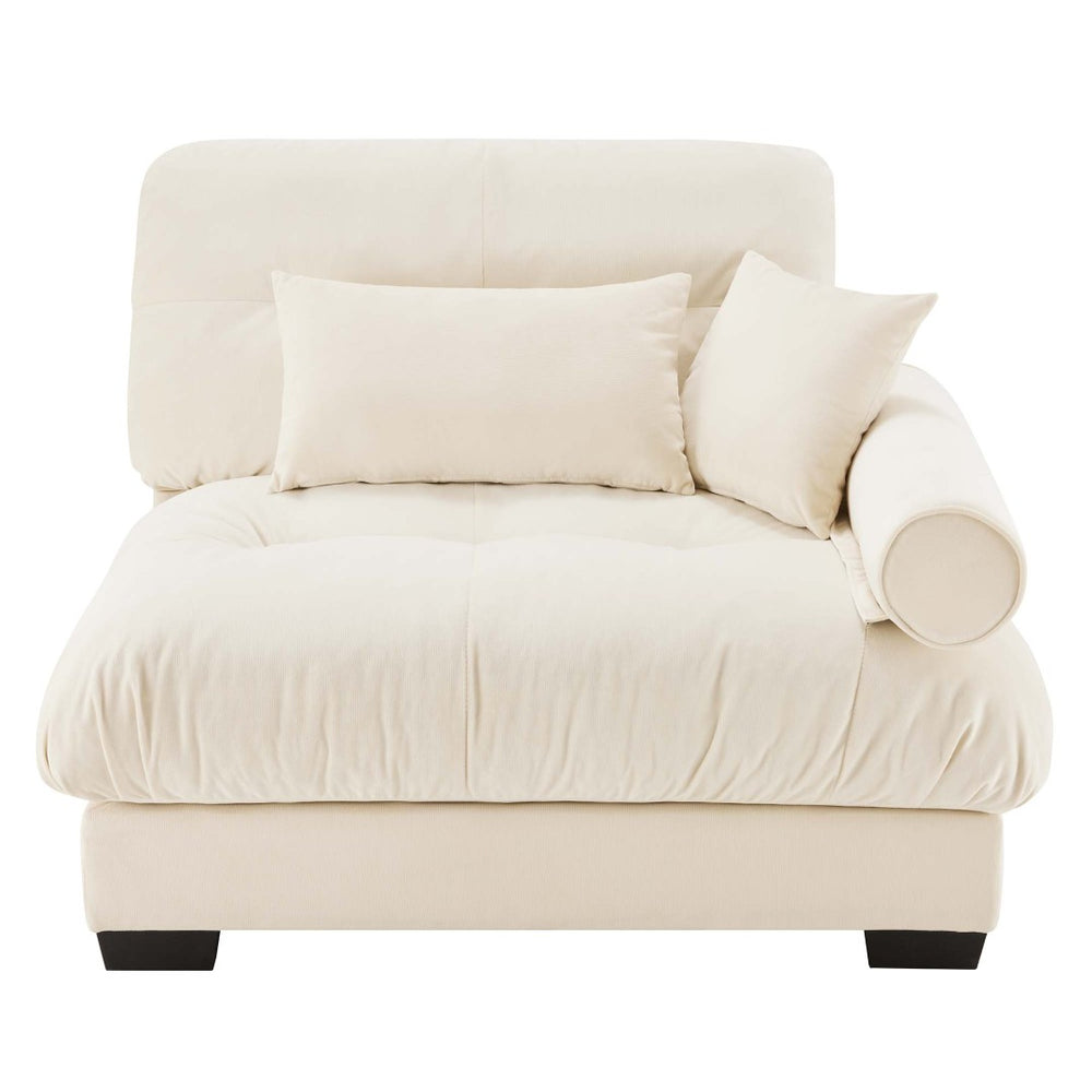 English Elm Milano Velvet Cloud Sofa Sculptural Bolster Arms Deep Cushions Modern Living Room W714P293247