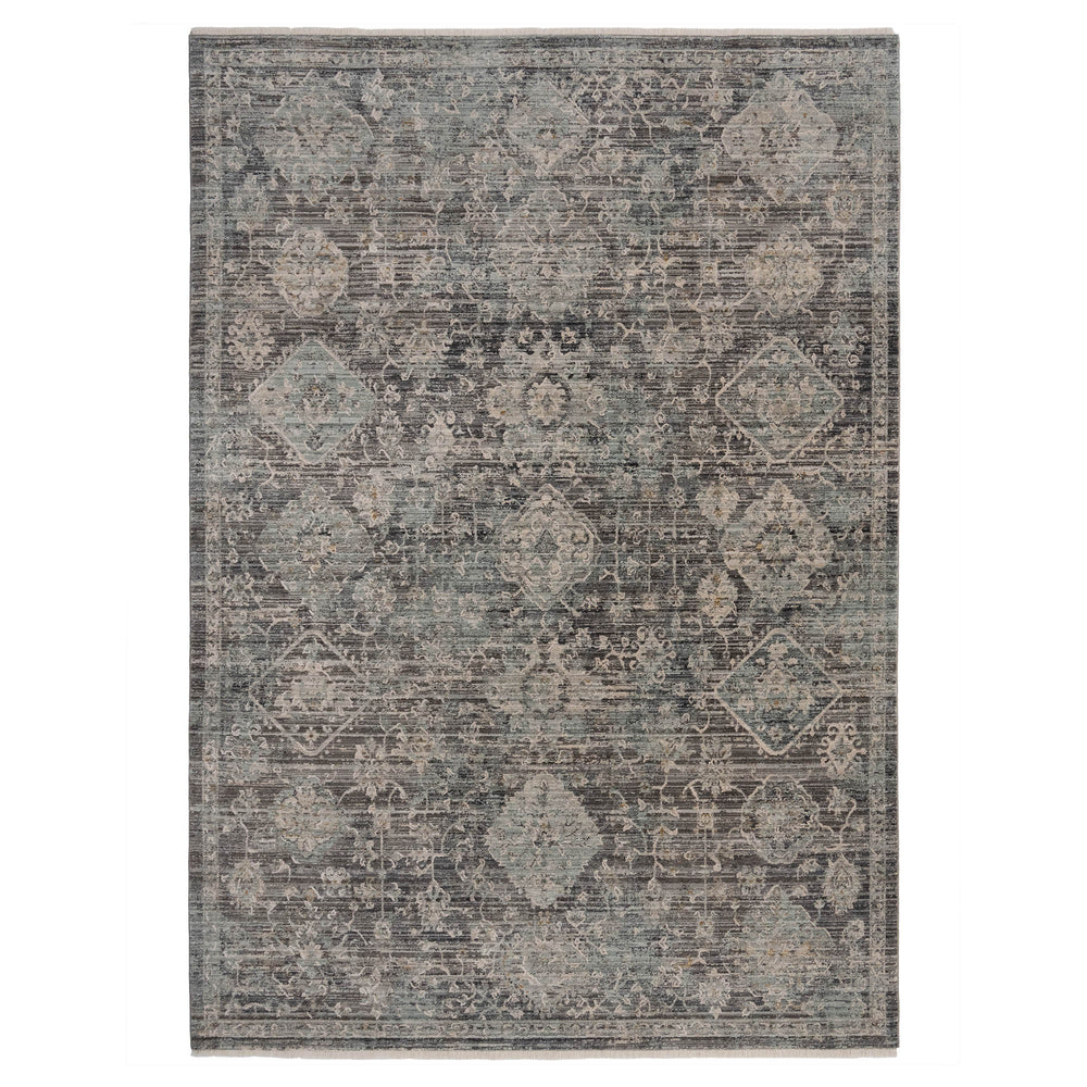 Capel Rugs Zenith-sarouk Luminous Area Rug Collection With Dynamic Texture And Natural Color Blending Design Slate, Ivory 90% Polyester,10% Olefin_X000d_ 3808rs02071000420