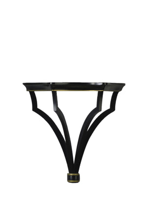 Chelsea House Sheraton Wall Bracket In Black With Gold Trim — 12"X12" Medium Decorative Shelf For Art, Plants, DéCor 380985