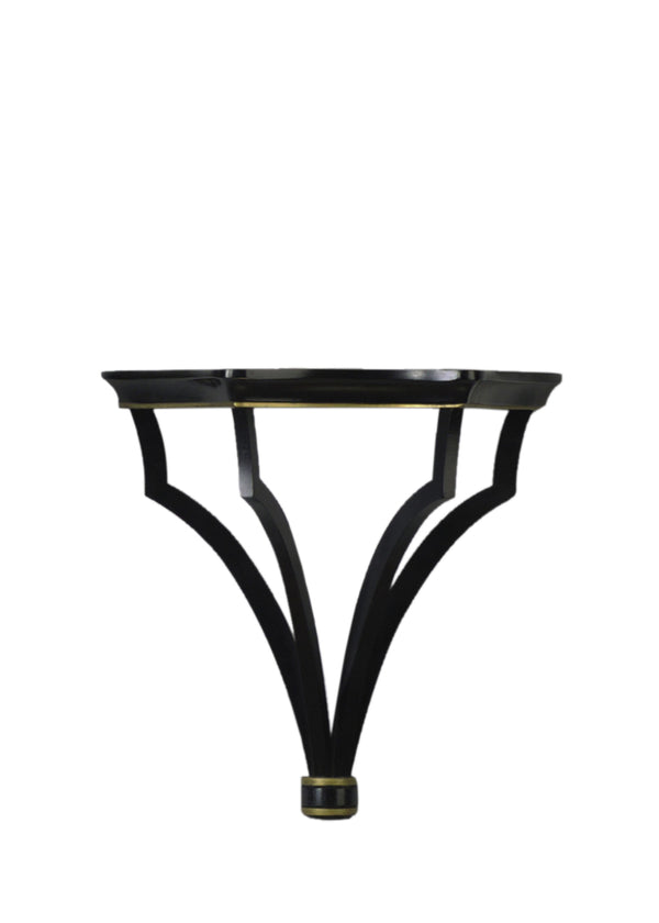 Chelsea House Sheraton Wall Bracket In Black With Gold Trim — 12"X12" Medium Decorative Shelf For Art, Plants, DéCor 380985