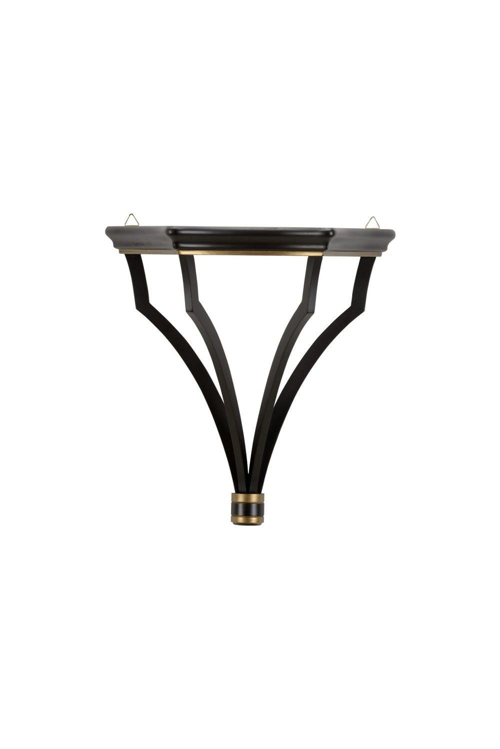 Chelsea House Sheraton Luxe Wall Bracket Black With Hand-Applied Gold Trim — 16" Display Shelf, Sturdy Elegant Accent 380990