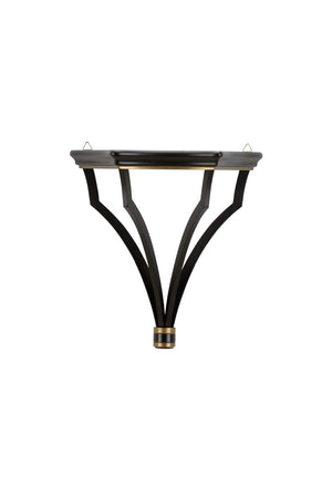 Chelsea House Sheraton Luxe Wall Bracket Black With Hand-Applied Gold Trim — 16" Display Shelf, Sturdy Elegant Accent 380990