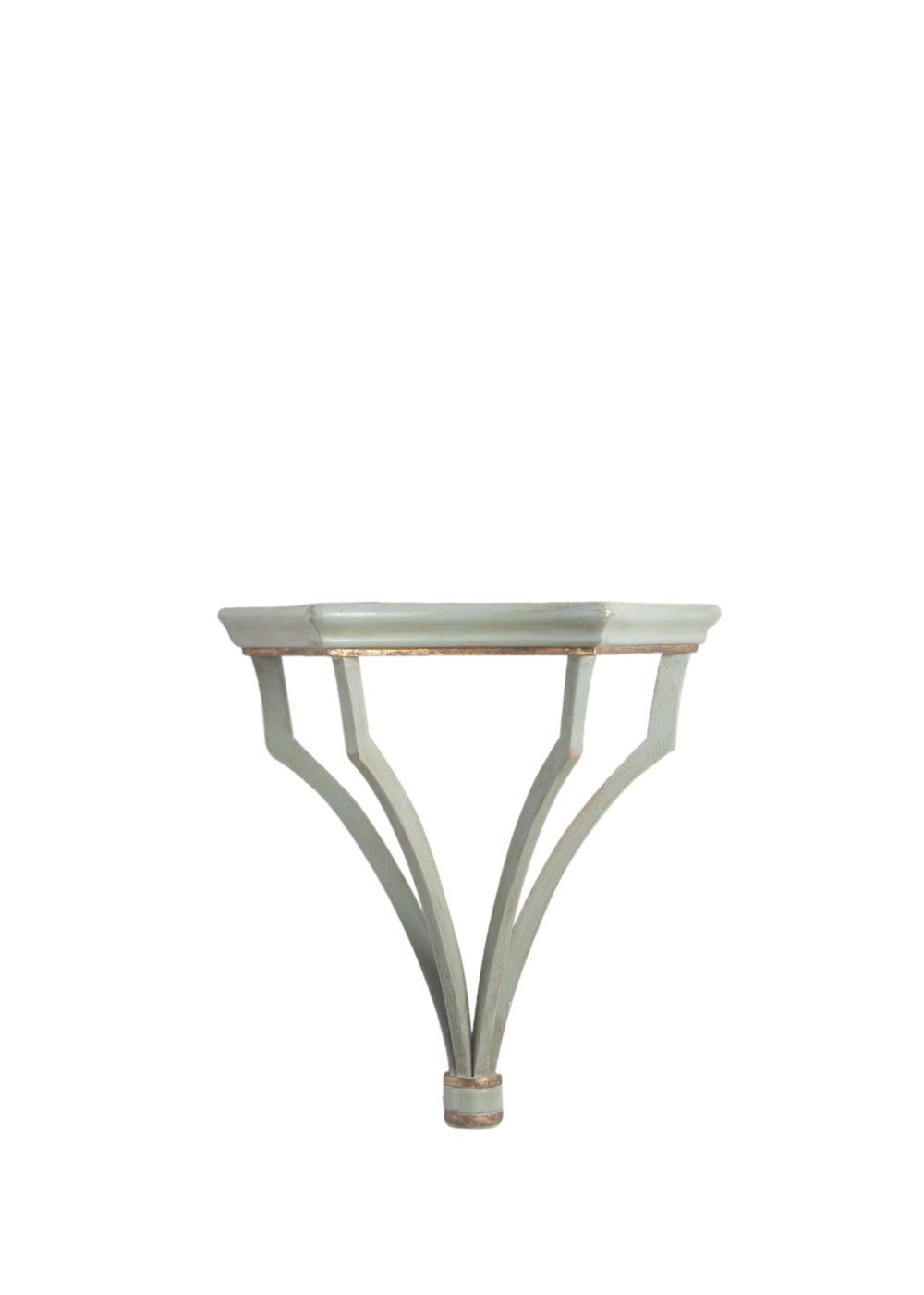 Chelsea House Sheraton Pompeian Green Wall Bracket With Gold Trim — Solid Wood Shelving For Art, Plants, DéCor 380991