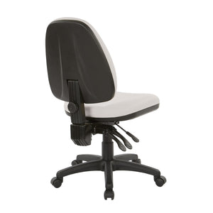 OSP Home Furnishings Dual Function Ergonomic Office Chair with Lumbar Support and Adjustable Foam Seat Snow 36420-R101