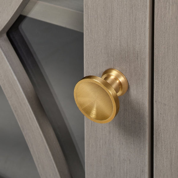 English Elm Jennifer Taylor Home - Dauphin 71" TV Stand Console Table in Grey Cashmere Wood with Gold Accents, Ample Storage, Assembled B2719P238490