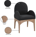 Waldorf Black Boucle Fabric Dining Chair 380Black-AC Meridian Furniture