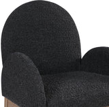 Waldorf Black Boucle Fabric Dining Chair 380Black-AC Meridian Furniture