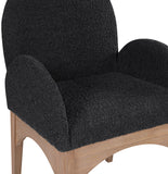 Waldorf Black Boucle Fabric Dining Chair 380Black-AC Meridian Furniture