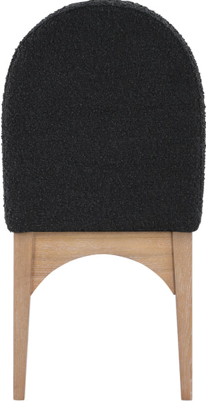 Waldorf Black Boucle Fabric Dining Chair 380Black-SC Meridian Furniture
