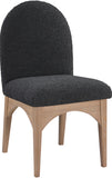 Waldorf Black Boucle Fabric Dining Chair 380Black-SC Meridian Furniture