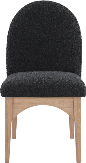 Waldorf Black Boucle Fabric Dining Chair 380Black-SC Meridian Furniture