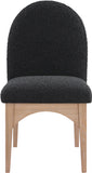 Waldorf Black Boucle Fabric Dining Chair 380Black-SC Meridian Furniture