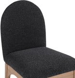 Waldorf Black Boucle Fabric Dining Chair 380Black-SC Meridian Furniture