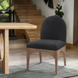 Waldorf Black Boucle Fabric Dining Chair 380Black-SC Meridian Furniture