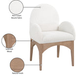 Waldorf Cream Boucle Fabric Dining Chair 380Cream-AC Meridian Furniture