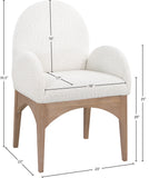 Waldorf Cream Boucle Fabric Dining Chair 380Cream-AC Meridian Furniture