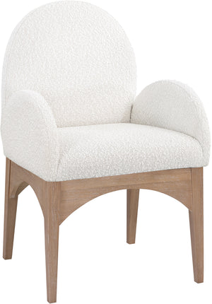 Waldorf Cream Boucle Fabric Dining Chair 380Cream-AC Meridian Furniture