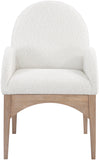 Waldorf Cream Boucle Fabric Dining Chair 380Cream-AC Meridian Furniture