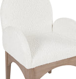 Waldorf Cream Boucle Fabric Dining Chair 380Cream-AC Meridian Furniture
