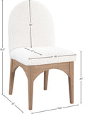 Waldorf Cream Boucle Fabric Dining Chair 380Cream-SC Meridian Furniture
