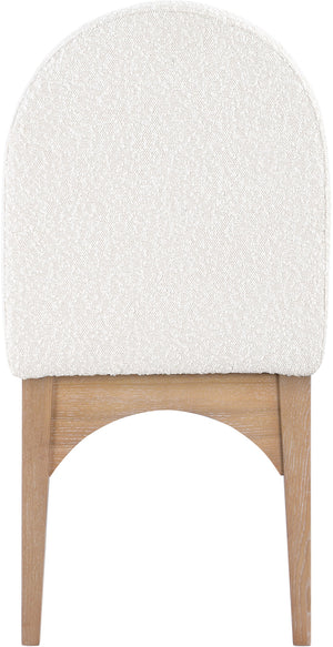 Waldorf Cream Boucle Fabric Dining Chair 380Cream-SC Meridian Furniture