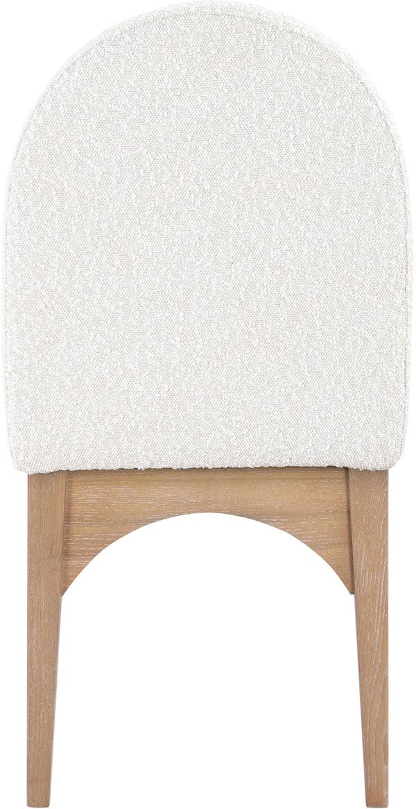 Waldorf Cream Boucle Fabric Dining Chair 380Cream-SC Meridian Furniture