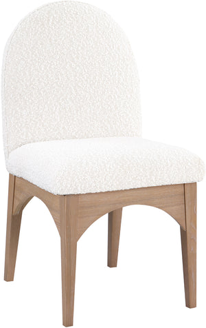 Waldorf Cream Boucle Fabric Dining Chair 380Cream-SC Meridian Furniture