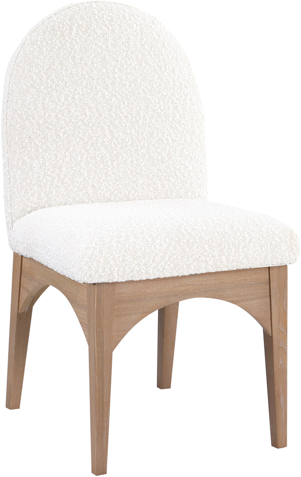 Waldorf Cream Boucle Fabric Dining Chair 380Cream-SC Meridian Furniture