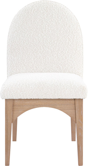 Waldorf Cream Boucle Fabric Dining Chair 380Cream-SC Meridian Furniture