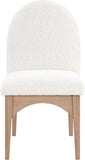 Waldorf Cream Boucle Fabric Dining Chair 380Cream-SC Meridian Furniture