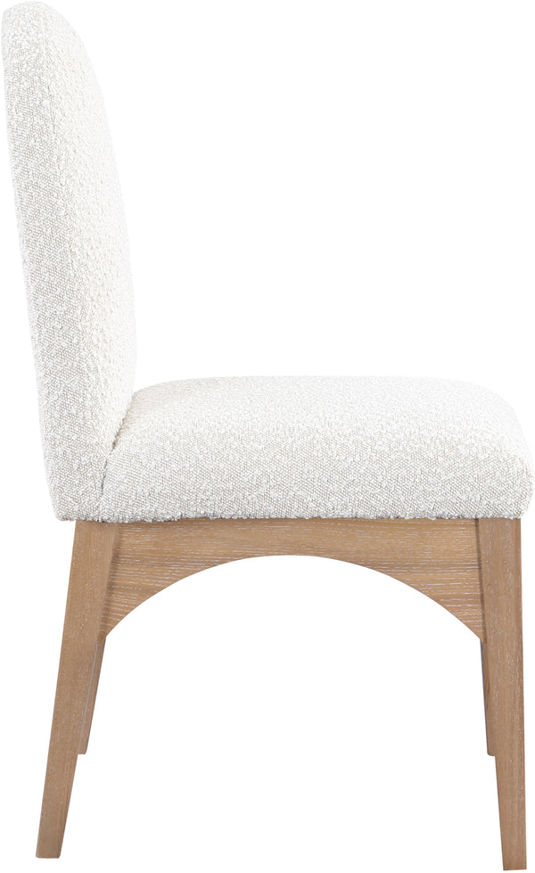 Waldorf Cream Boucle Fabric Dining Chair 380Cream-SC Meridian Furniture